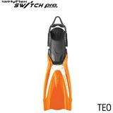 TUSA Large / Transparent / Energy Orange TUSA SF0107 HyFlex SWITCH PRO Fins