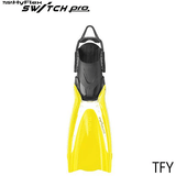 TUSA Large / Transparent / Flash Yellow TUSA SF0107 HyFlex SWITCH PRO Fins