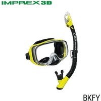 TUSA Black / Flash Yellow TUSA SPORT UC3325 Mask and Snorkel Set ADULT PRO