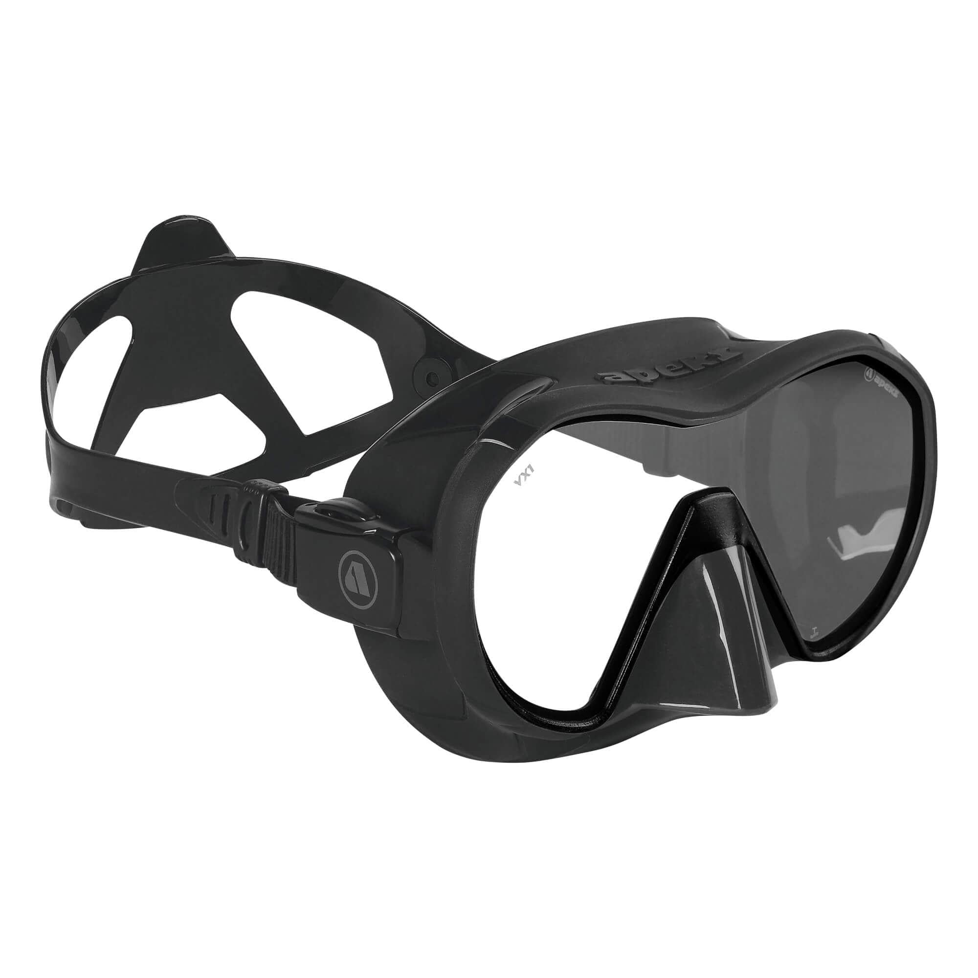 Apeks Single Lens Mask Black / Ultra Clear Apeks VX1 Single Lens Mask