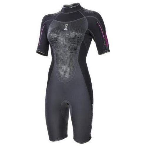 Fourth Element Wetsuits Fourth Element Xenos Womens 3mm Shortie Blk/Fucshia