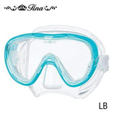TUSA Single Lens Mask Light Blue / Clear Tusa Freedom Tina Mask